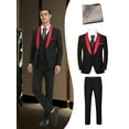 thumbnail image 1 of Beauty-Emily Men's 4-Piece Boutique Wedding Tailcoat Set, Jacket, Vest, Pants & Champagne Handkerchief, Formal British Style Suit for Groom, Prom, Party & Business Events, 1 of 7