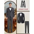 thumbnail image 1 of Beauty-Emily Men’s 4-Piece Classic Suit Set, Lapel Blazer, Vest, Pants & Adjustable Straps – High-Quality Fabric, Comfortable Fit, Perfect for Weddings, Parties & Proms, 1 of 8