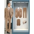 thumbnail image 1 of Beauty-Emily Men's 4-Piece Tuxedo Suit with Jacket, Vest, Pants & Tie – Lapel Collar, Solid Color, Wedding, Business, Party & Formal Wear, 1 of 8