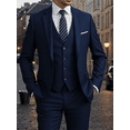 thumbnail image 1 of Beauty-Emily Men’s Formal 3-Piece Tuxedo Suit – Blazer, Vest & Pants, One-Button Design with Lapel Collar, Perfect for Wedding, Party, Business & Prom, 1 of 6