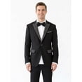 thumbnail image 1 of Beauty-Emily Men's Rhinestone Peak Lapel Blazer – One-Button Luxury Tuxedo Jacket for Wedding, Prom & Party, 1 of 9