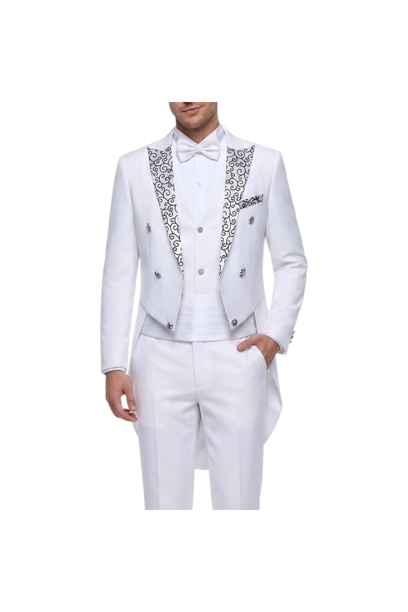 Men's Tuxedo Suit Set – Double-Breasted Satin Peak Lapel Jacket & Tailored Pants, Elegant Formal Wear for Weddings, Galas & Special Occasions