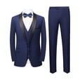 thumbnail image 1 of Beauty Emily Mens 3-Piece Suit Notched Lapel One Button Slim Fit Formal Jacket Vest Pants Set, 1 of 6