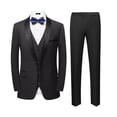 thumbnail image 1 of Beauty Emily Mens 3-Piece Suit Notched Lapel One Button Slim Fit Formal Jacket Vest Pants Set, 1 of 6