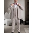 thumbnail image 1 of Beauty-Emily Plus Size Men’s 3 Piece Suit Set Blazer Vest Pants Two Button Lapel Business Formal Wedding Office Interview Elegant Attire, 1 of 8