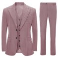 thumbnail image 1 of Beauty Emily's new men's suit, new vertical striped suit jacket, suit vest, suit pants three piece set, two button suit, suitable for weddings, business banquets, parties, daily wear, 1 of 9