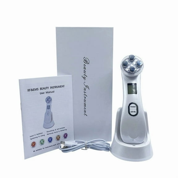 Beauty Equipment Electroporation Anti-Wrinkle Photorejuvenation Lifting and Firming EMS Microcurrent Infusion Device (1 piece, white)