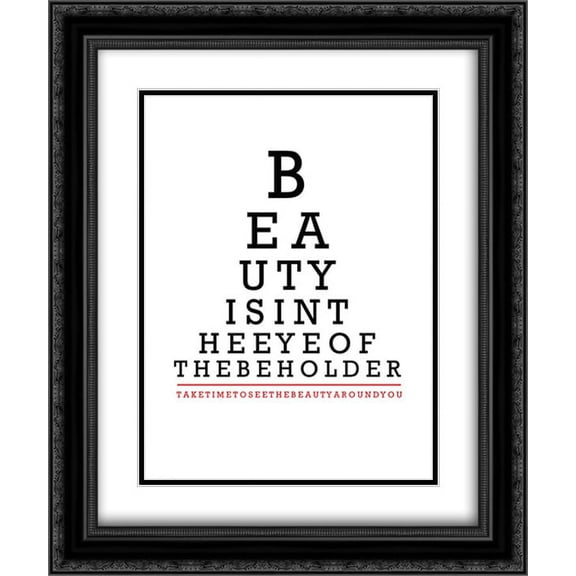 Beauty Eye Chart 2x Matted 20x24 Black Ornate Framed Art Print by Appleman, Sam