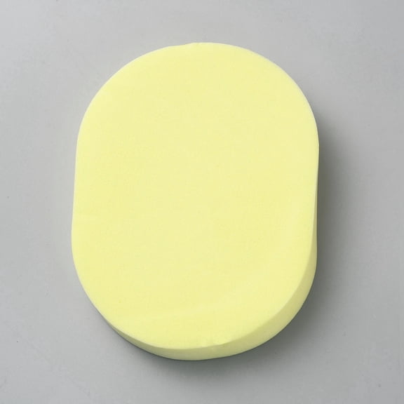 Beauty Facial Sponges Oval Champagne Yellow 11x8x1.45cm