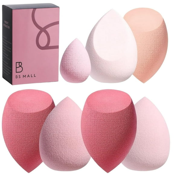 Beauty - Flawless Beauty Makeup Sponge Set - Your Secret to Effortless Makeup Magic! 3pcs Rare Blender for Liquid, Cream and Powder, Latex Free Vegan Sponge (Cream-Cherry)