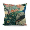 Beauty Flowers Peacock Flowers Birds Art Animal Green Velvet Throw