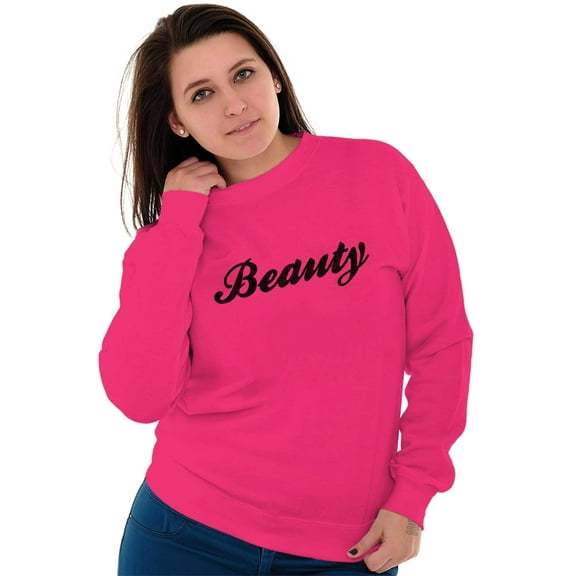 Beauty Motivational Positivity Women Crewneck Sweatshirt Brisco Brands S