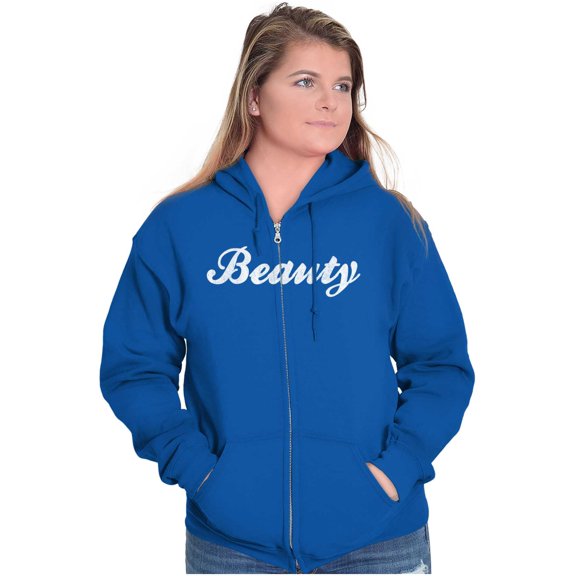 Beauty Motivational Positivity Zip Hoodie Sweatshirt Women Brisco Brands X
