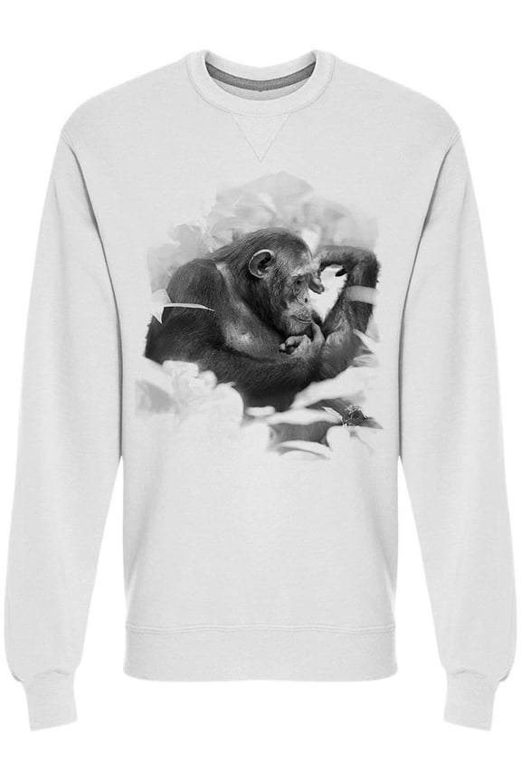 Beauty Image Of Monkey  Sweatshirt Men -Image by Shutterstock, Male x-Large