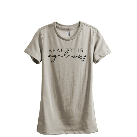 Beauty Is Ageless Women's Fashion Relaxed T-Shirt Tee Heather Tan Large