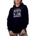 thumbnail image 1 of Beauty Is My Business, Entrepreneur Quote, Beauty Themed Merch Gift for Makeup Artist or Lovers, Cosmetologists & Beauticians, Navy Blue Hooded Sweatshirt or Hoodie, X-Large, 1 of 5