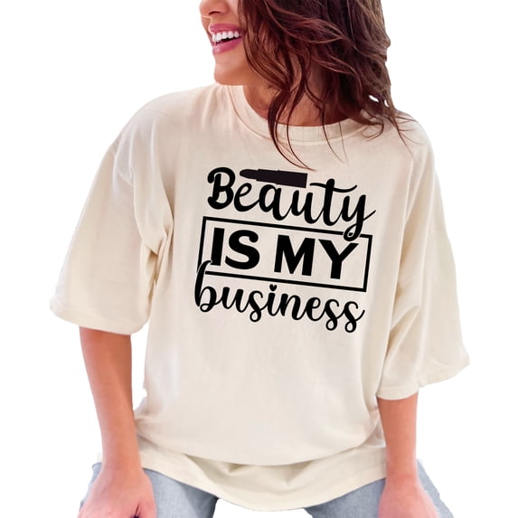 Beauty Is My Business Inspirational, Ivory Comfort Colors T-Shirt, 2XL