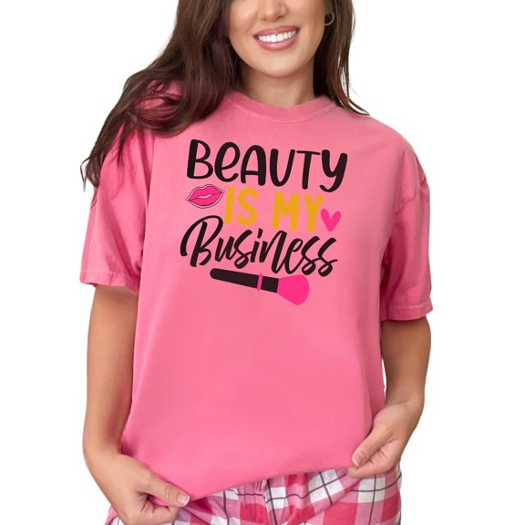 Beauty Is My Business - Makeup Artist, Crunchberry Comfort Colors T-Shirt, XL