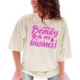 thumbnail image 1 of Beauty Is My Business Stylized Pink, Ivory Comfort Colors T-Shirt, XL, 1 of 1