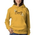 thumbnail image 1 of Beauty Lettering With Daisy  Hoodie Women -Image by Shutterstock, Female Small, 1 of 4
