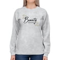 thumbnail image 1 of Beauty Lettering With Daisy  Sweatshirt Women -Image by Shutterstock, Female 3X-Large, 1 of 4