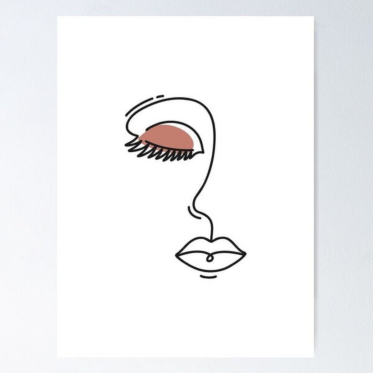 Beauty Line Poster Wall Art, Modern Wall Decor For Living Room Bedroom