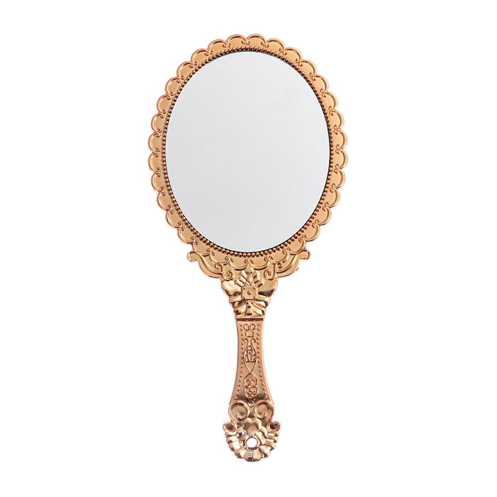 Beauty Makeup Mirrors Standing Makeup Handheld Mirror Vanity Mirror Vintage  Oval-Shape ROSE GOLD - Walmart.com, image size:1000x1000