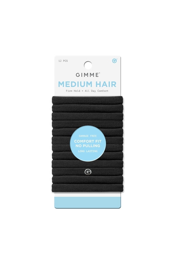 Beauty Meium Hol Hair Bans - Seamless Spanex & Nylon Ties for All Types amage-Free, Comfort Fit Ponytail Holers No-Crease Elastic aily Use 12 Pack,