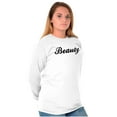 thumbnail image 1 of Beauty Motivational Positivity Women Plus Size Long Sleeve Graphic Tee Brisco Brands 3X, 1 of 5