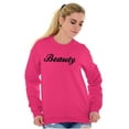 thumbnail image 1 of Beauty Motivational Positivity Women Plus Size Crewneck Sweatshirt Brisco Brands 5X, 1 of 3