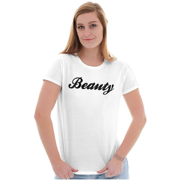 Beauty Motivational Positivity Womens Slim Fit Graphic Tee Brisco Brands X