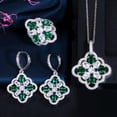 thumbnail image 1 of Beauty Multicolor CZ Stone Flower Necklace Earrings Ring Jewelry Set for Women, 1 of 9