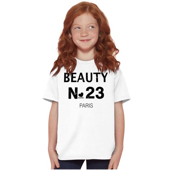 Beauty No 23 Paris able Stylish Girls Kids T Shirt Tees Teen Brisco Brands L