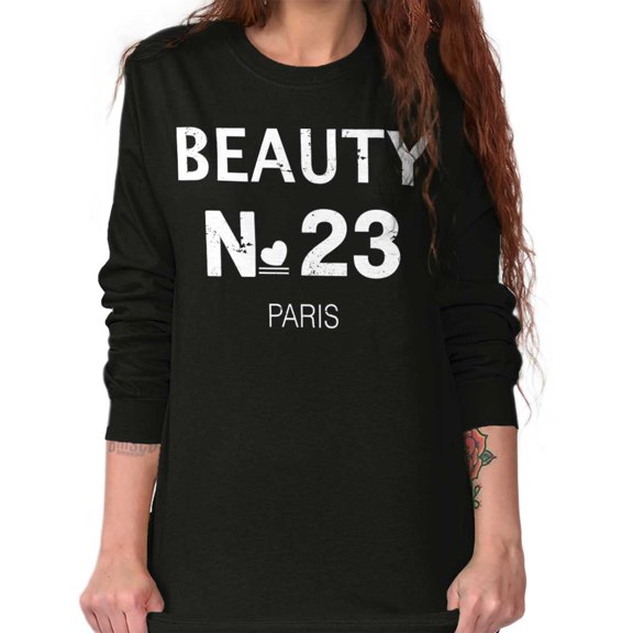 Beauty No 23 Paris able Stylish Women's Long Sleeve T Shirt Brisco Brands M