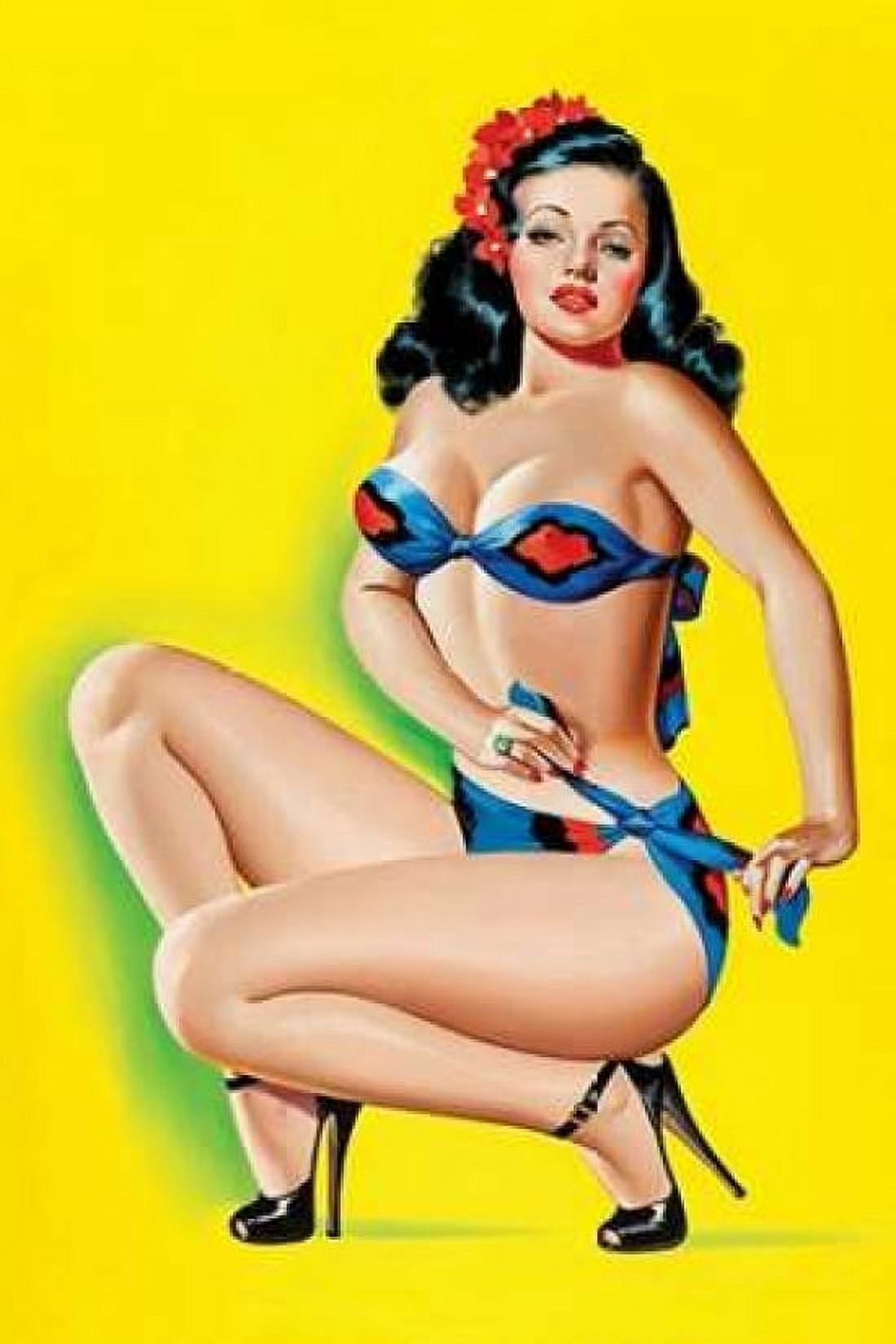 Beauty Parade Magazine Pinup in a Bikini Canvas Art - Peter Driben (24 x 36)