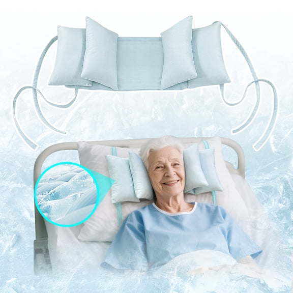 Beauty Pillow - Anti Wrinkle Aging Face Up for Sleeping Upright Back Training Post Eye Surgery Wrinkle Prevention Neck Stabilization Head Positioning (Cooling Fabric)
