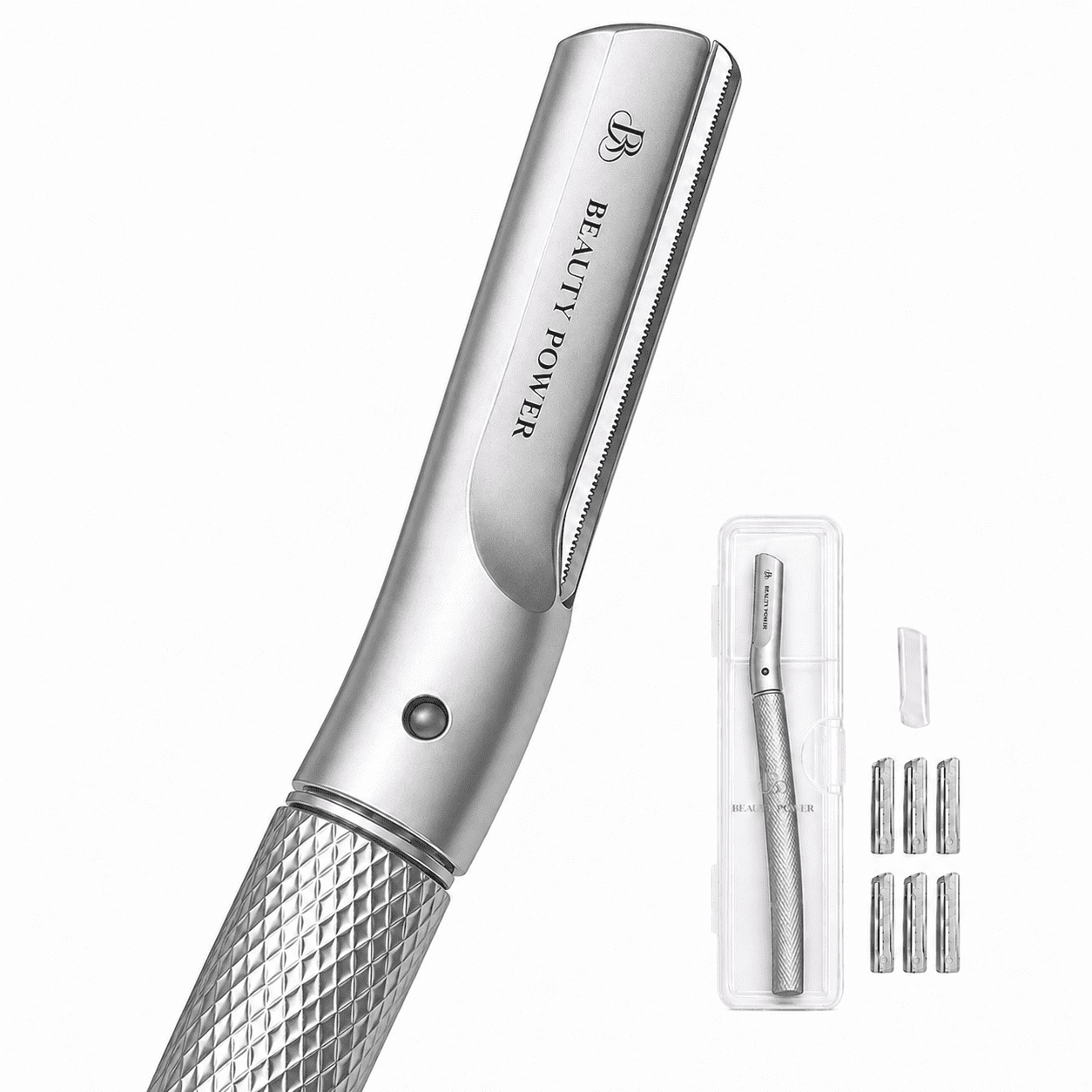 Dermo Razor Beauty Power Eyebrow Razor with 6 Blades, Facial Shaver, Dermaplaning ...
