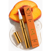 Beauty Power Nail Oil Cuticle Pen - Peach - Nail Strengthener & Growth Serum with Vitamin A, D, E, B5, Grapeseed & Natural Oils - Repair for Brittle, Thin Nails - Twist Brush Pen - Gift Idea