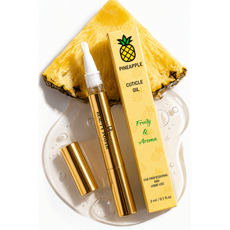 Beauty Power Nail Oil Cuticle Pen - Pineapple - Nail Strengthener & Growth Serum with Vitamin A, D, E, B5, Grapeseed & Natural Oils - Repair for Brittle, Peeling, Thin Nails - Twist Brush Pen