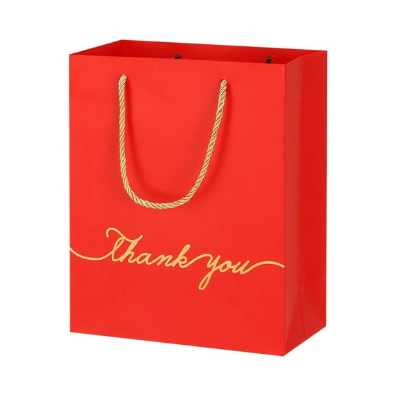 Beauty Present Decor Thank You Gift Boxes Handbag Paper Bags Package Bag RED MEDIUM