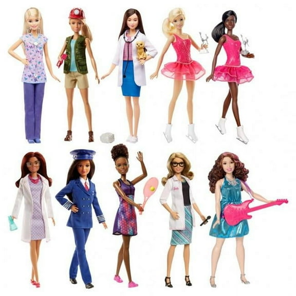 Beauty Queen Barbie Career Dolls Assortment, Set of 4