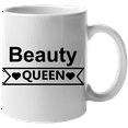 thumbnail image 1 of Beauty Queen, Name for the Most Beautiful - Beauty Themed Merch for Makeup Artist or Cosmetologist, Gift for Makeup Lovers & Beauticians, White Mug 11oz, 1 of 5
