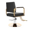 thumbnail image 1 of Beauty Salon Chair 440lbs Capacity,360° Swivel Hydraulic Stylist Chairs for Salon, Adjustable Height 31.9-35.4in, for Home Barbershop(Black Gold), 1 of 25