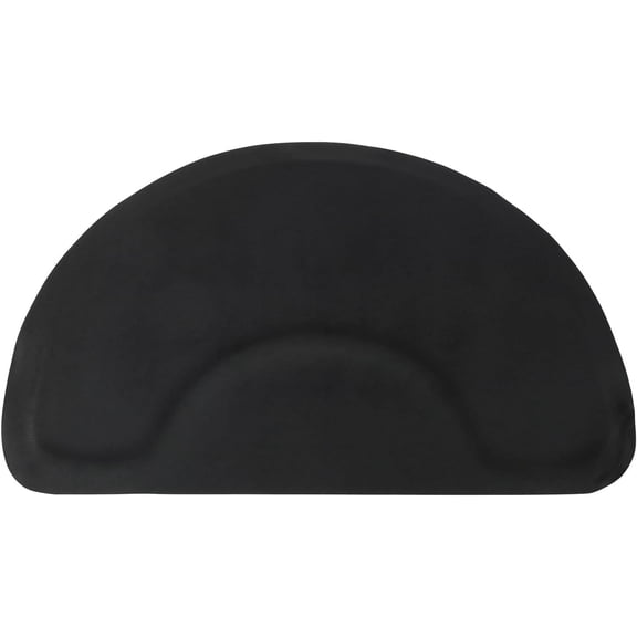 Beauty Salon Semicircle Anti-Fatigue Salon Mat, 3 ft. x 4.5 ft. - Black