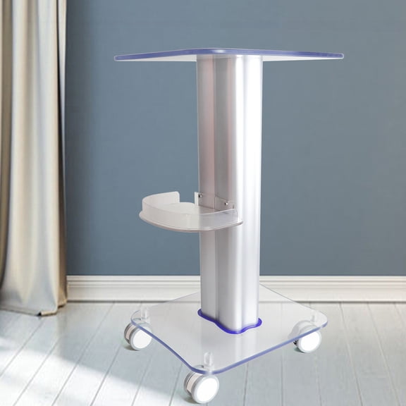 Beauty Salon Trolley Wheel Stand Storage Acrylic Salon Pedestal SPA Rolling Cart
