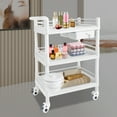 thumbnail image 1 of Beauty Salon Trolley with Wheels, Multifunctional Beauty Cart for Tools and Instruments, ABS Beauty Salon Organizer, Rolling Beauty Equipment Storage Cart Salon Organizer Beauty Tool Storage (White), 1 of 17