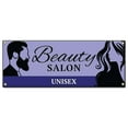 thumbnail image 1 of Beauty Salon Unisex | 36" X 96" Banner | Heavy Duty 13oz. Outdoor Vinyl Single Sided With Grommets | Made in The USA, 1 of 4