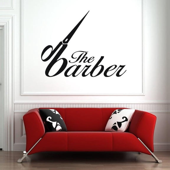 Beauty Salon Wall Decals Quotes Barber Shop Art Wall Sticker Decorative Hair Cut Logo Self Adhesive Pattern Removable 42x32cm