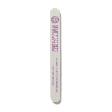 Beauty Secrets White Cushion Nail File Fine/Extra Fine 240/400 Grit