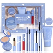 Beauty Set Box, Gift for Girls and Women, Beauty Set Suitable for Beginners, Foundation, Eye and Lip Cosmetics